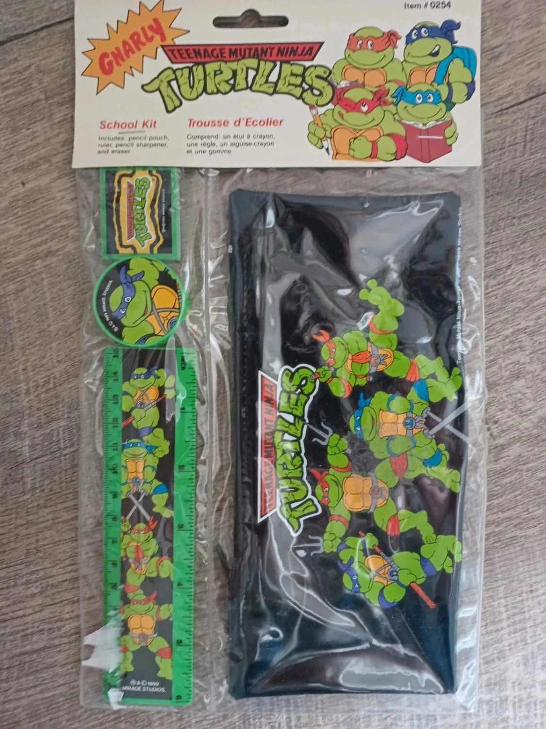 Set écolier vintage tortue ninja